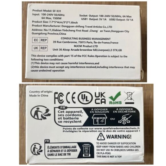 Univeral International Travel Power Adapter Plugs Charger for USA EU UK 110-240V - Picture 13 of 15